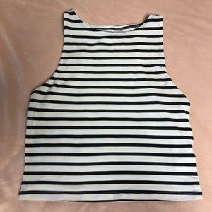 Striped racerback tank top